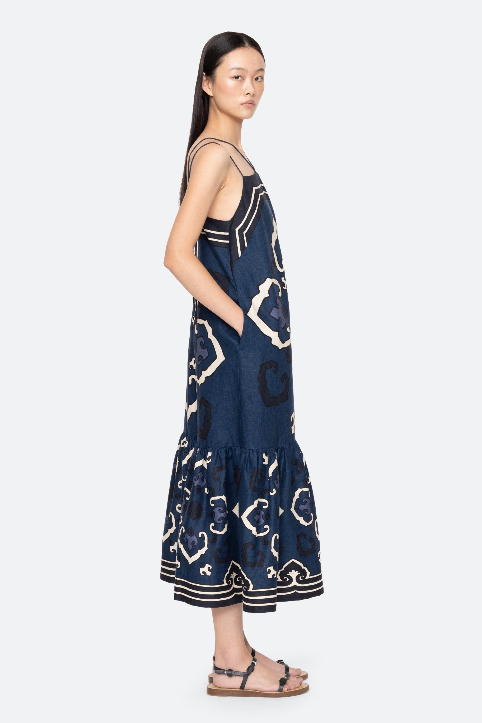 BLAISE PRINT SPAGHETTI STRAP DRESS