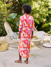 Rory Maxi Shirt Dress Orange and Pink Floral