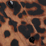 Dani Silk Blouse Brown Multi Amur Leopard