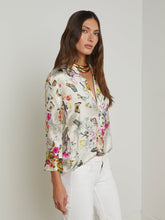 Dani Silk Blouse Vintage White Multi Chardona Butterfly