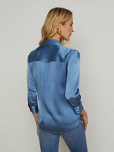 Dani Silk Blouse Harbor Blue