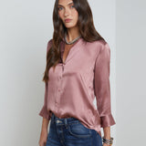 Dani Silk Blouse Mauve Rose