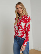 Holly Blouse Red/Ivory Ikebana