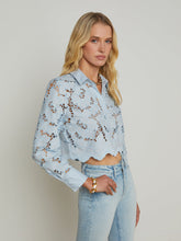 Seychelle Lace Blouse Blue Fog
