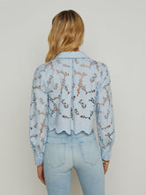 Seychelle Lace Blouse Blue Fog