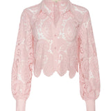 Odelia Lace Blouse Blush