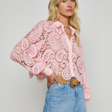 Odelia Lace Blouse Blush