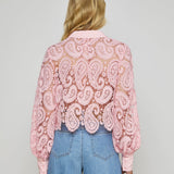 Odelia Lace Blouse Blush