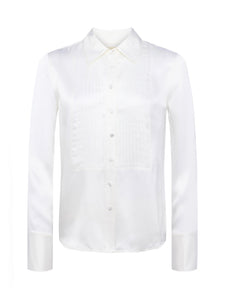 Divya Silk Shirt White