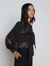 Emmelina ALce Tie-Neck Blouse Black