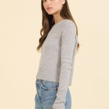 Blakely Cashmere Pullover Heather Grey
