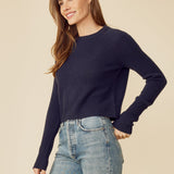 Blakely Cashmere Pullover Navy