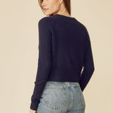 Blakely Cashmere Pullover Navy