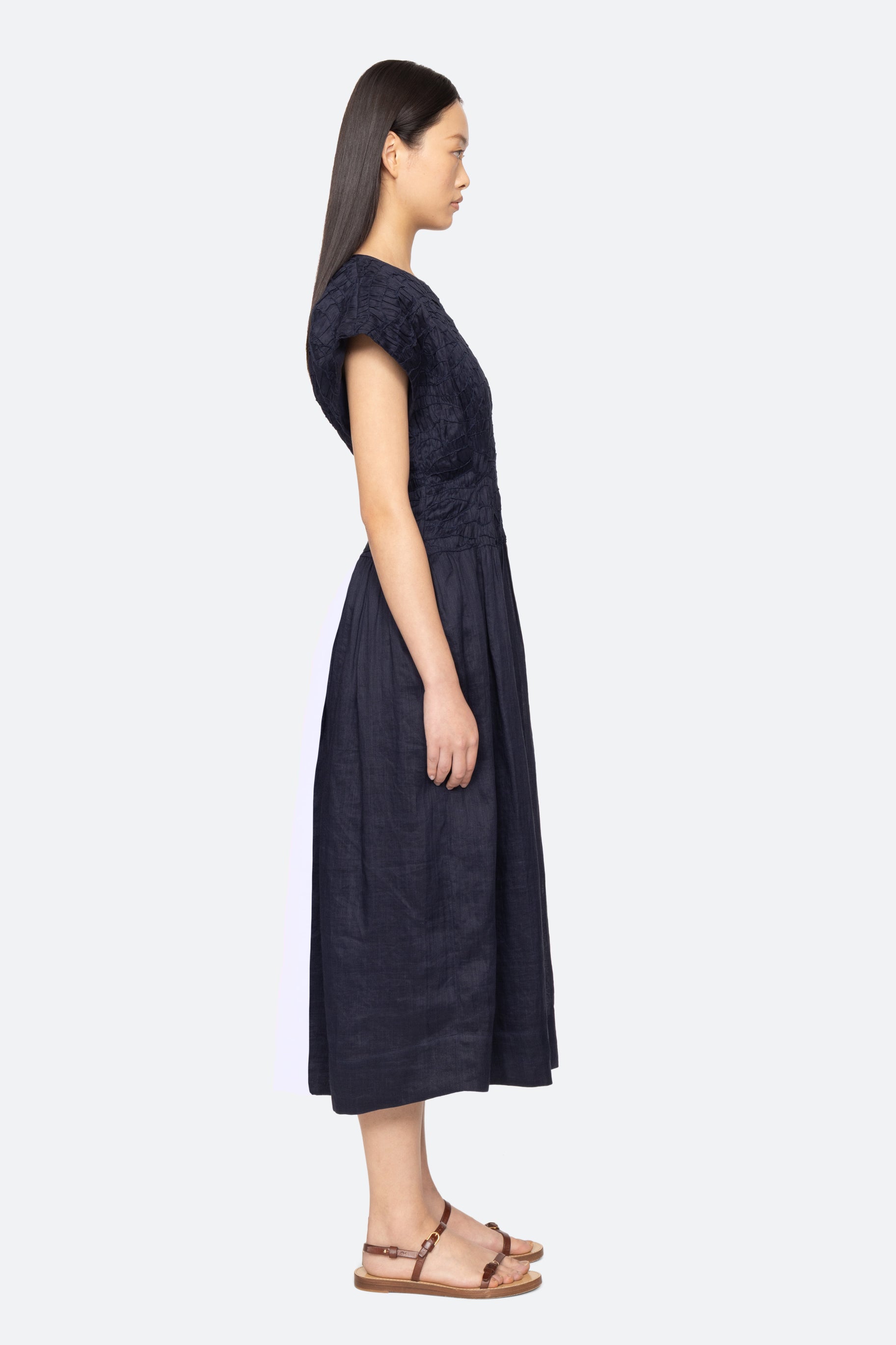 IMOGEN SOLID MIDI DRESS (D1)