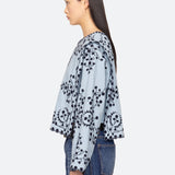 FRANCES L/SLV EMB TOP (D2)