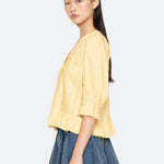 ALBERTE SOLID BUBBLE SLV BLOUSE (D1)