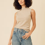 Amari Cashmere Tank Oatmeal