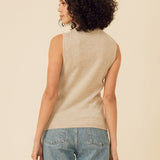 Amari Cashmere Tank Oatmeal