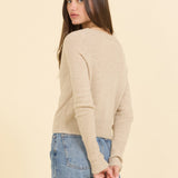 Blakely Cashmere V-Neck Oatmeal