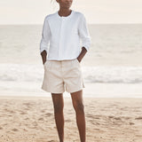 Jackie Sweatshirt Cardigan White