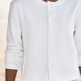 Jackie Sweatshirt Cardigan White