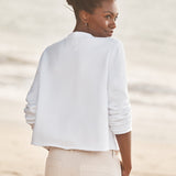 Jackie Sweatshirt Cardigan White