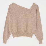 MV Asymmetry Knit Top Beige