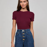 Ressi Fitted Tee Dark Port