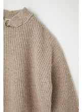 Twist Neck Knit Sweater Light Grey