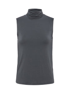 Ceci Sleeveless Turtleneck Dark Shadow