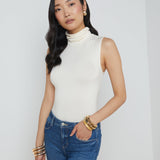 Ceci Sleeveless Turtleneck Vintage White