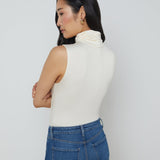 Ceci Sleeveless Turtleneck Vintage White