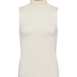 Ceci Sleeveless Turtleneck Vintage White