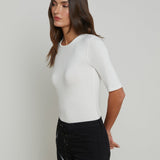 Saundra Jersey Tee White
