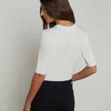 Saundra Jersey Tee White