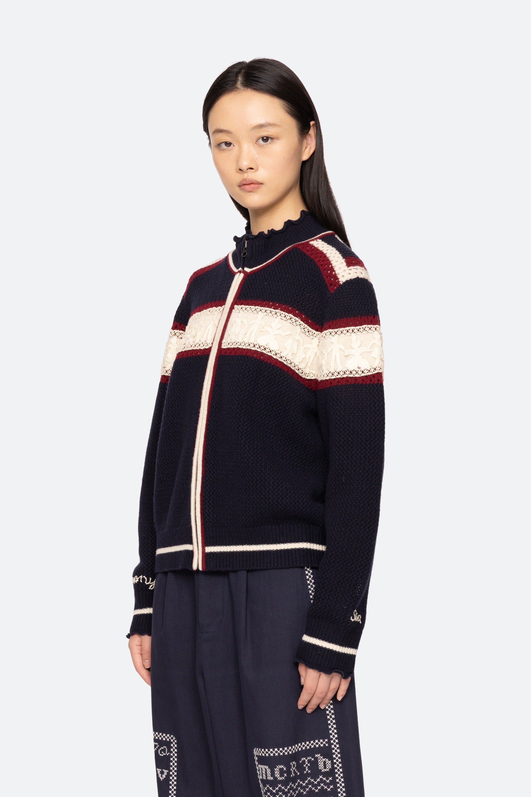 HESTER SOLID ZIP CARDIGAN (D1)