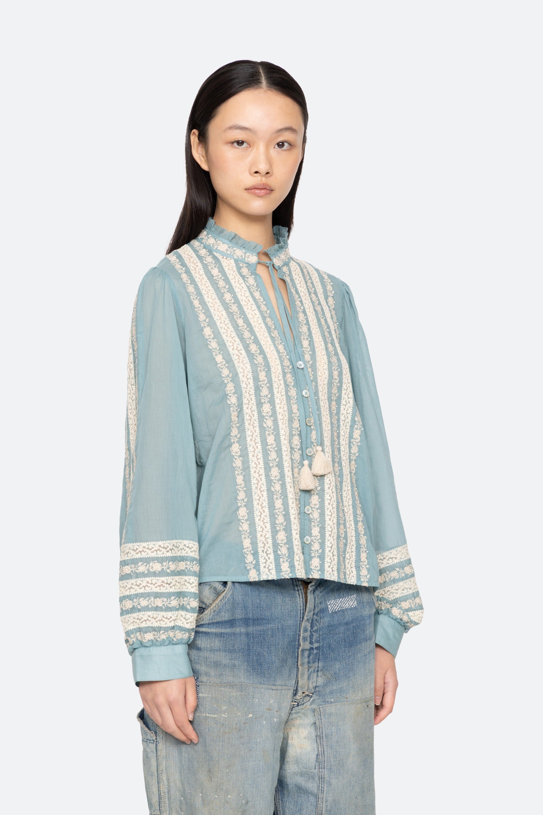 KIRSTEN PRINT L/SLV TOP (D2)