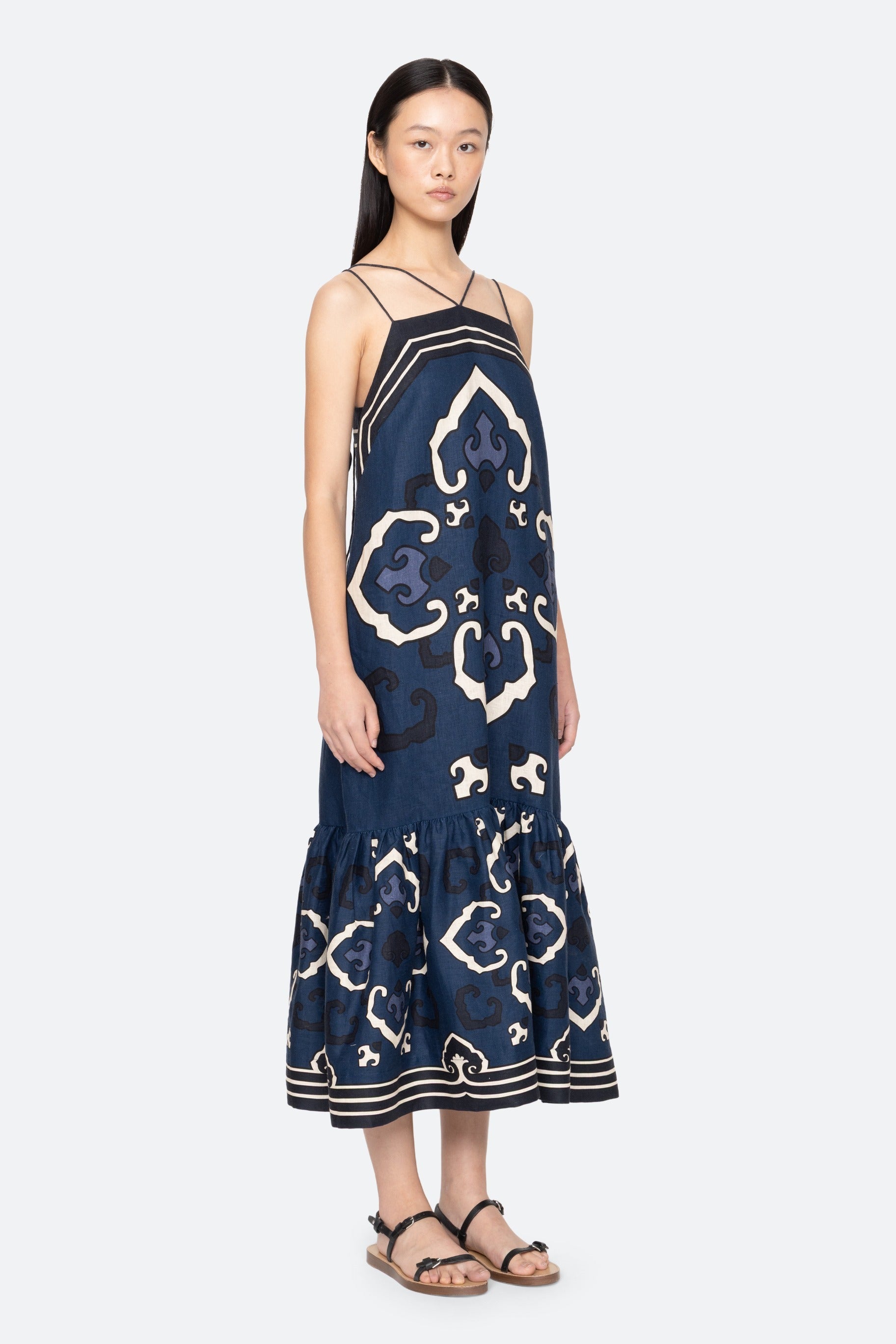 BLAISE PRINT SPAGHETTI STRAP DRESS