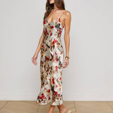 Seridie Dress Multi Butterfly Rose Newspaper