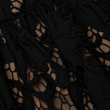 Flyn Lace Midi Dress Black