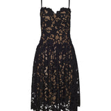Flyn Lace Midi Dress Black