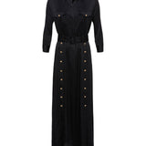 Uriah Satin Maxi Dress Black