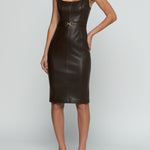 HALIA BUCKLE MIDI DRESS