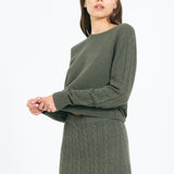 Jane Cable Pullover Fir