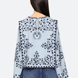 FRANCES L/SLV EMB TOP (D2)