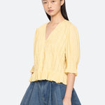 ALBERTE SOLID BUBBLE SLV BLOUSE (D1)