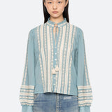 KIRSTEN PRINT L/SLV TOP (D2)