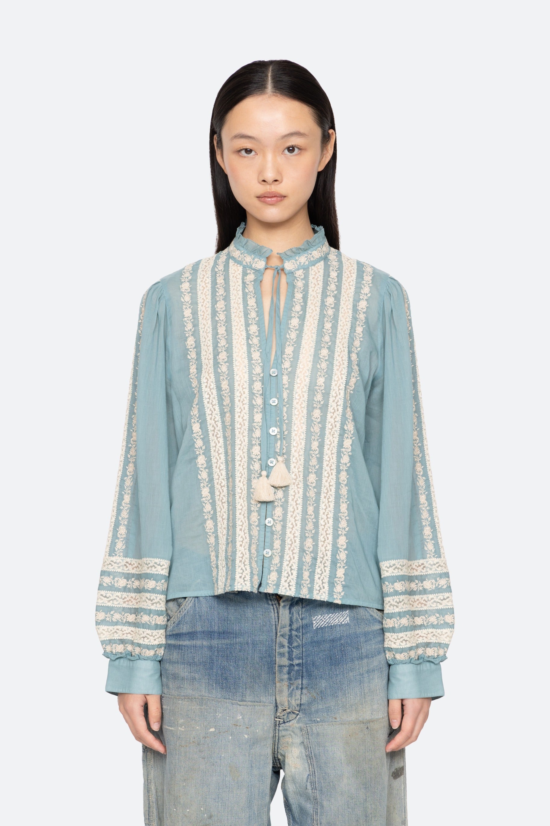 KIRSTEN PRINT L/SLV TOP (D2)