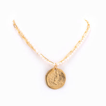 Champs Pearl Chain Coin Necklace