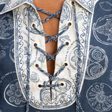 LUCKY LACE UP TOP